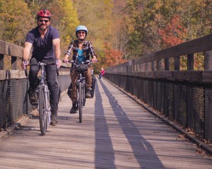 GAP and C&O bike trip shuttle service: rider, luggage, bicycle